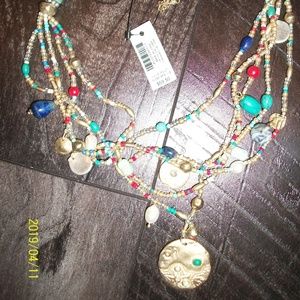 Chico's Jewelry - Chico's Julia Multi Beaded Coins Necklace NWT Chico's Jewelry - Chico's Julia Multi Beaded Coins Necklace NWT